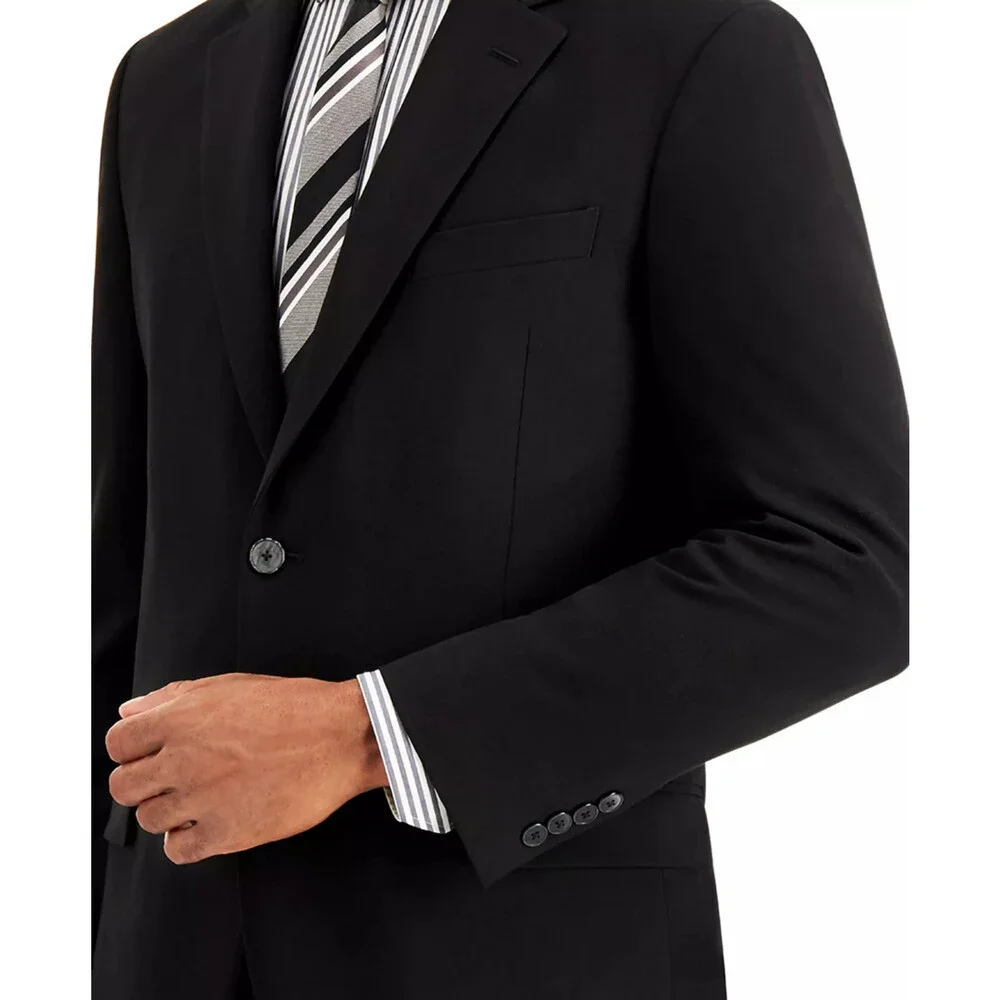 Nautica Men's Suit 38S 32x31 Black Modern Fit Bi-Stretch Performance NWT $395